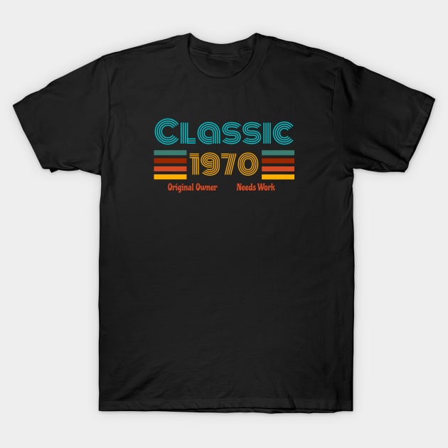 Retro birth year 1970 T-Shirt by RRLBuds